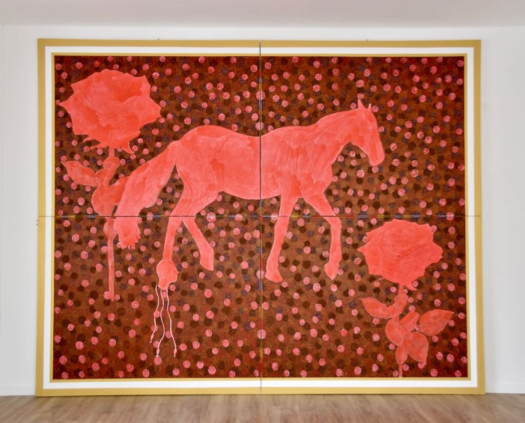 Le cheval & les roses